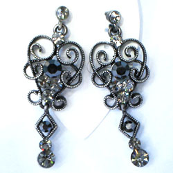 diamond alloy earrings