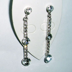 diamond alloy earrings