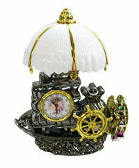 golden lamp clock