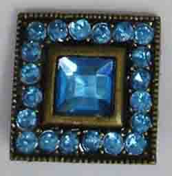 square and blue diamond alloy buttons