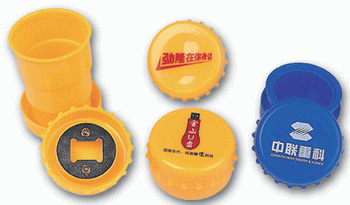 the flexible cup with bottle opener