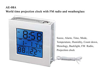 AE-08A Projection Clock Radio