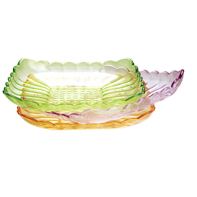 Crystal folk fruit plate