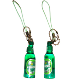 Wine bottle keychain