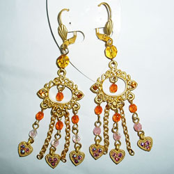 diamond alloy earrings