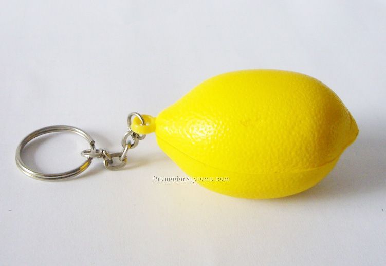 PU stress lime keychain