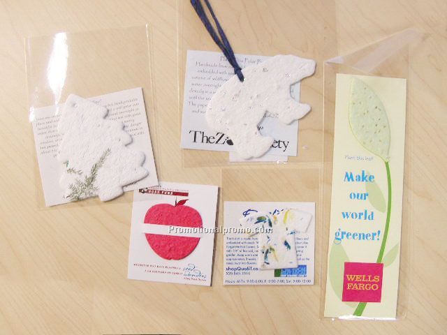 Seeded paper bookmark