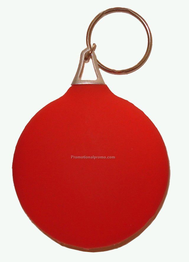 Keychain with a cleaning cloth