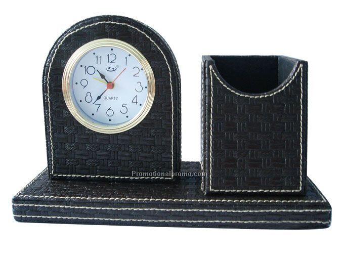 PU pen holder clock