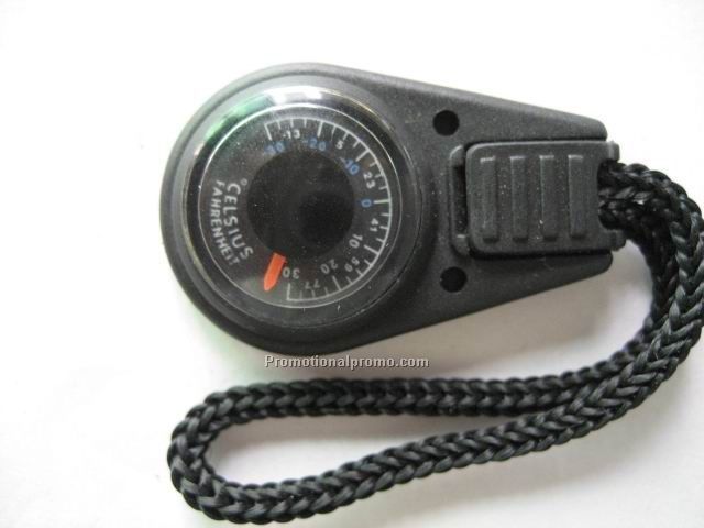 Zipper pull thermometer