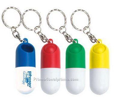 Pill case key chain