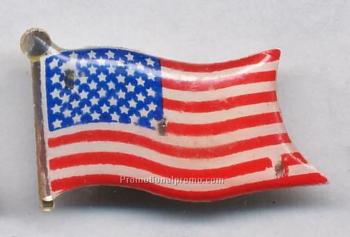 Flashing Flag Pin