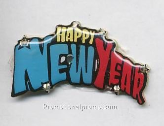 Flashing New Year Pin