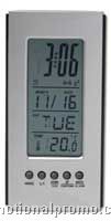 Desk clock with thermometer