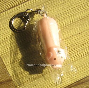 LED Piggy Keychain