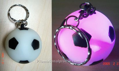 Led soccer ball keychain