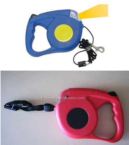 Dog leash with torch