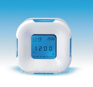 Clock with 7-color calendar