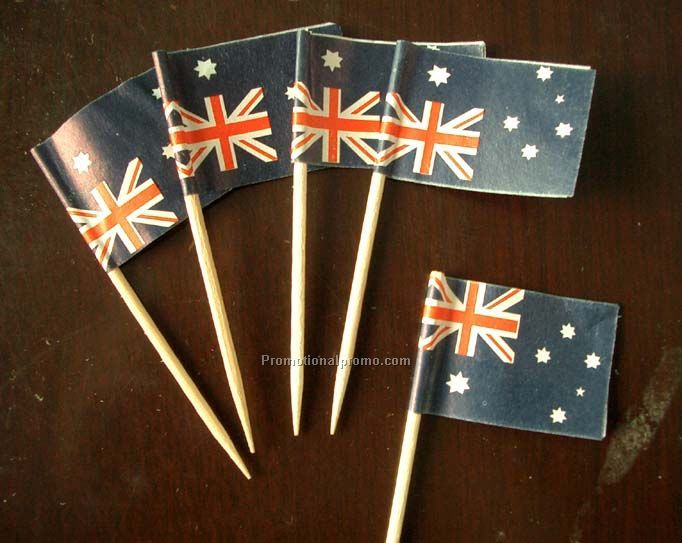 Flag wooden pick
