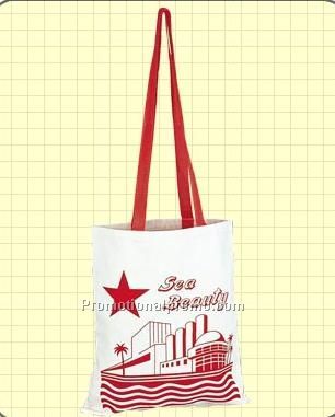 Cotton bag with long handle