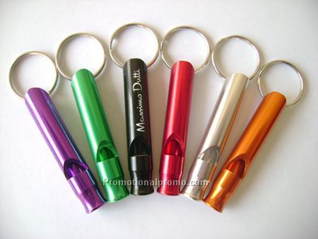 Metal whistle keychain