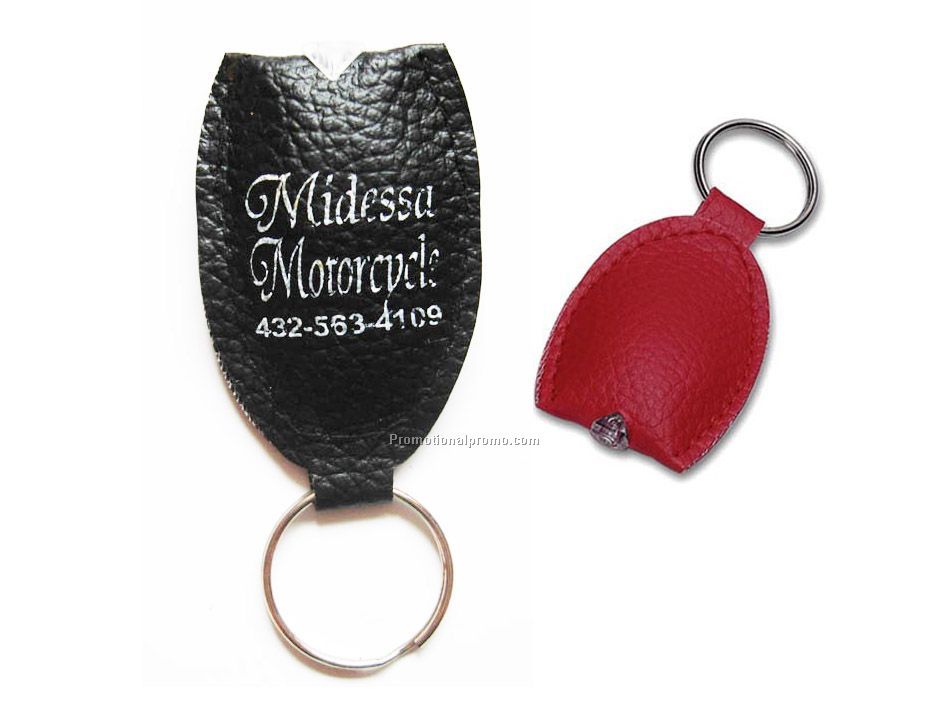 Leather LED keychain