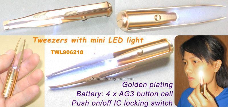 Tweezers with Mini LED Light