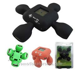 4 port USB Hub with clock