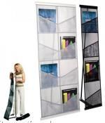 Roll up literature rack