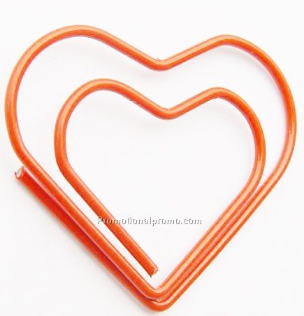 Heart shape paper clip