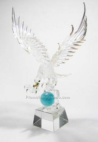 Eagle - Crystal with Gold Trim