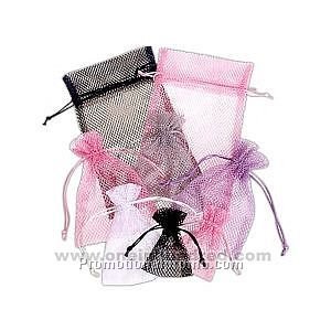 Drawstring mesh pouch