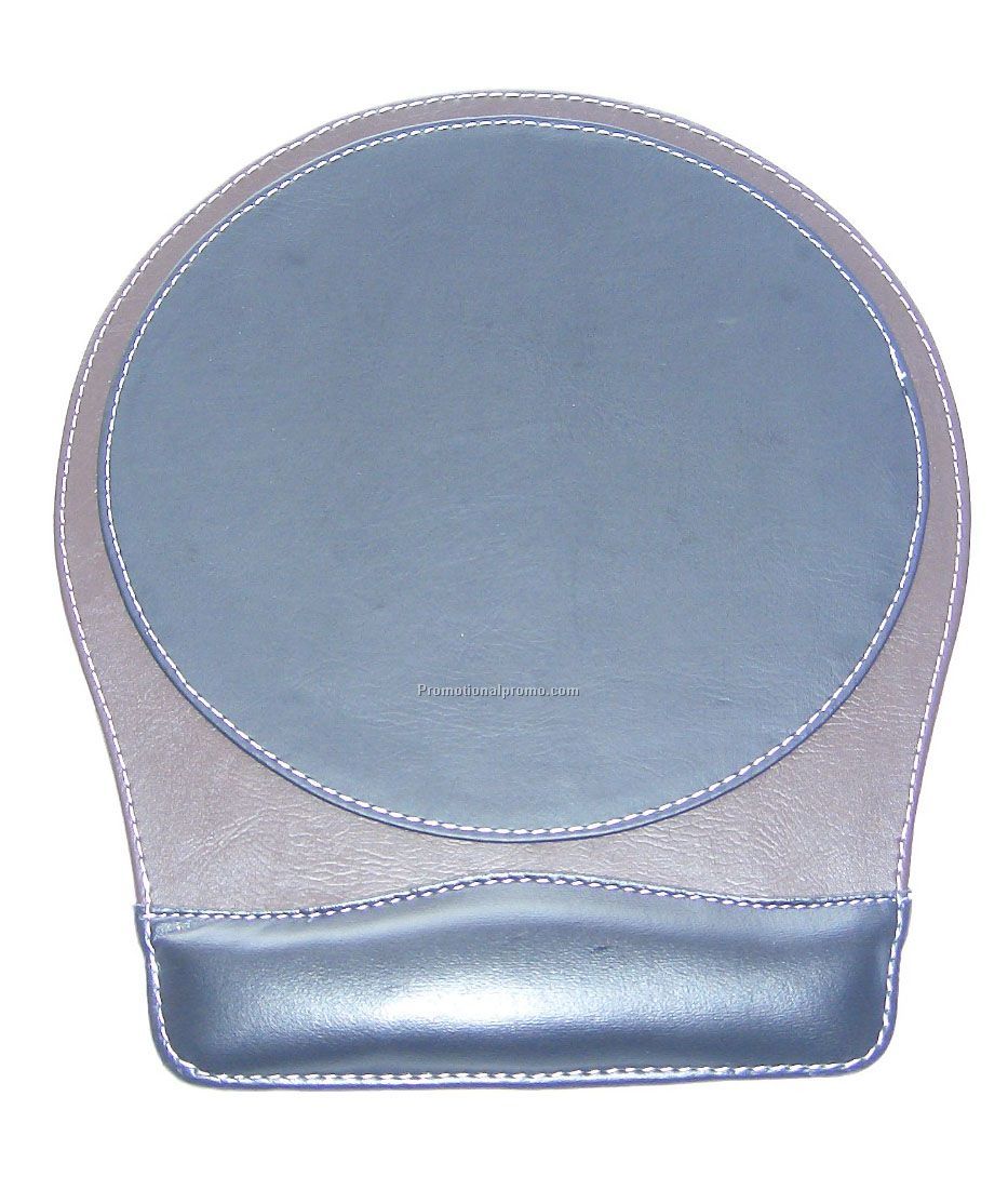 Leather mouse pad with wrist rest