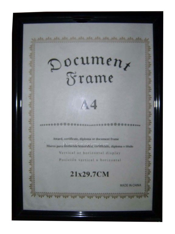 Plastic Certificate Frame