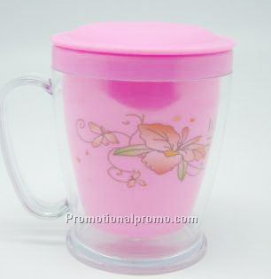 Plastic double wall mug