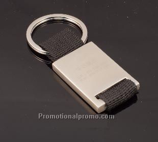 Metal keychain with stripe