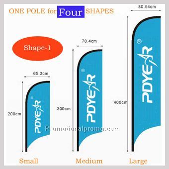 Flag shape feather banner stand