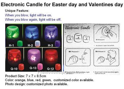 Electronic candle for Easter and Valentines day