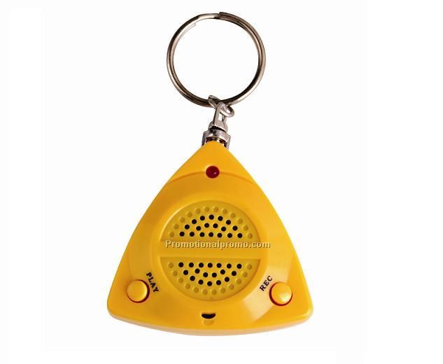 Keychain with recorder