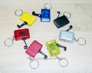 Dynamo flashligh keychain
