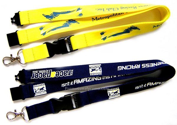 Custom printed lanyard with buckle