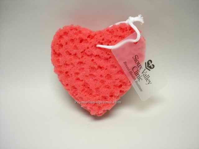 Compressed Sponge Heart Shape