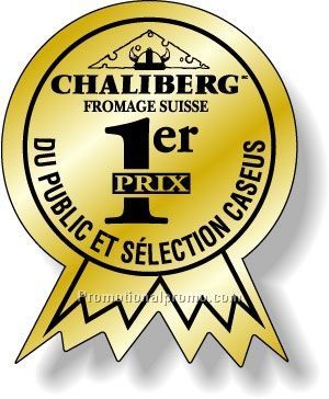 Stock Shape Brite Gold Foil Paper Roll Labels - Medallion