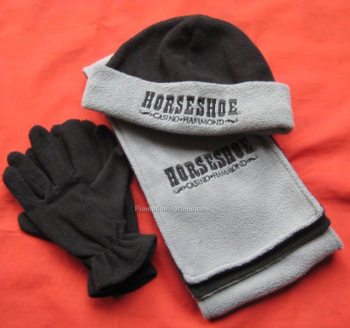 Cap, glove and scraf