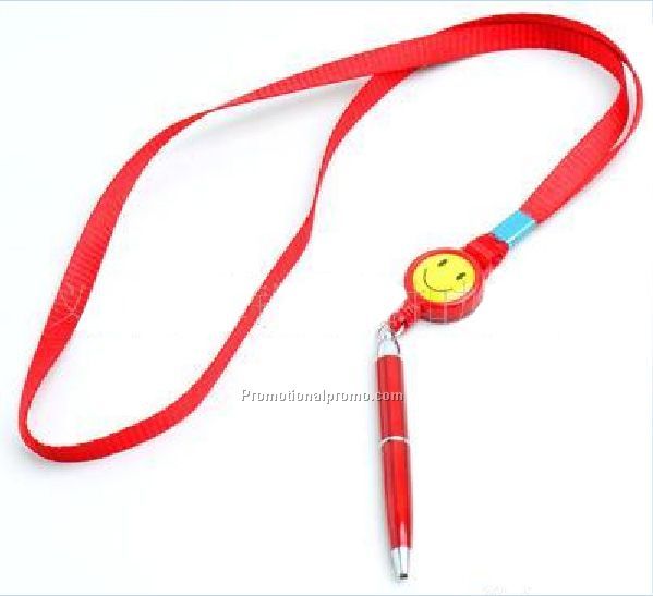 Ballpen with lanyard