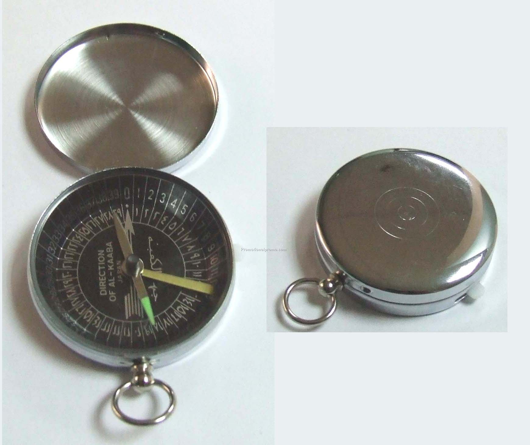 Metal compass keychain