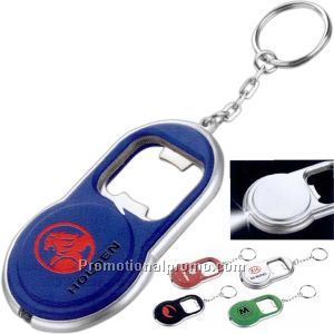 Led keyring bottle opener