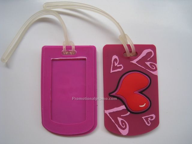 3D PVC luggage tag