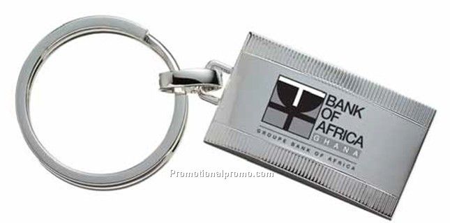 Zinc alloy rectangular metal keychain