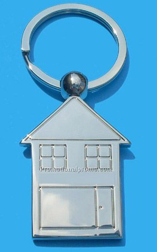 Metal House keychain